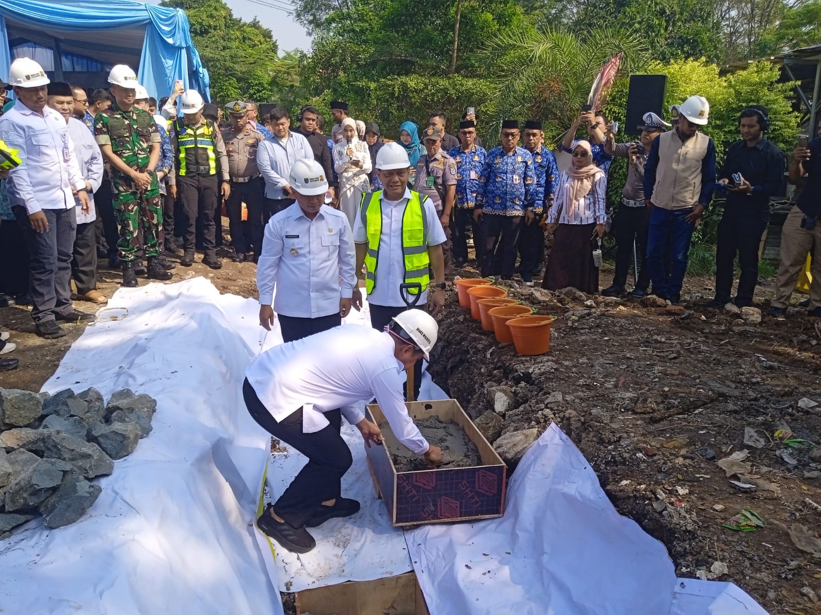 Groundbreaking Jalan Enggram-Pemuda, Pemkot Depok Siapkan Penataan Arus Kendaraan