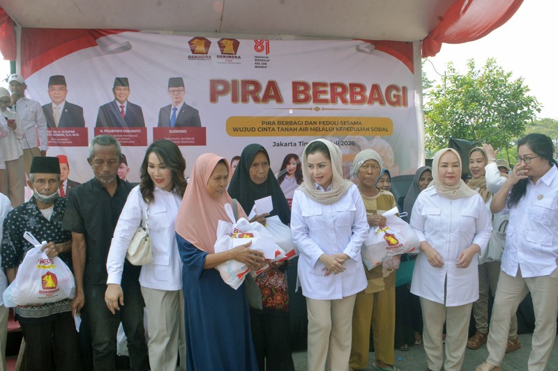DPP Perempuan Indonesia Raya (PIRA) Partai Gerindra Salurkan 1.450 Paket Sembako dan Santunan 200 Anak Yatim