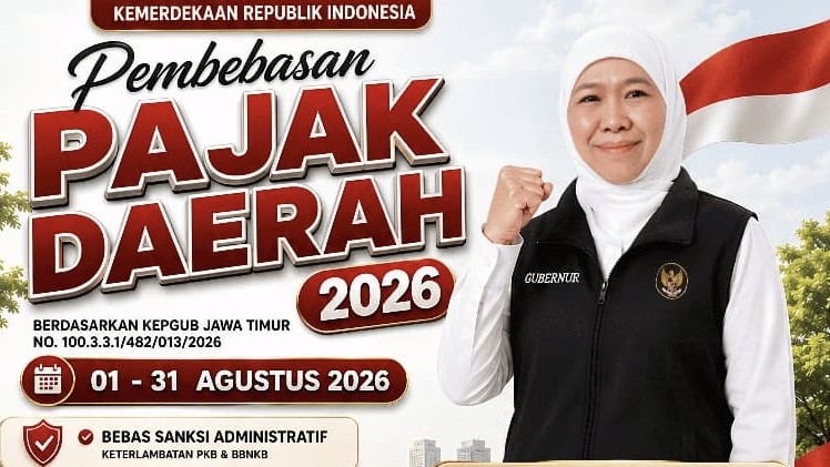 Kado HUT ke-81 RI, Gubernur Khofifah Ringankan Beban Masyarakat via Bebaskan Pajak Daerah