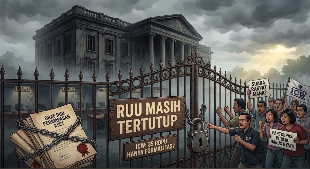 Draf RUU Perampasan Aset Masih Tertutup, ICW: 35 RDPU Tak Membuktikan Partisipasi Publik