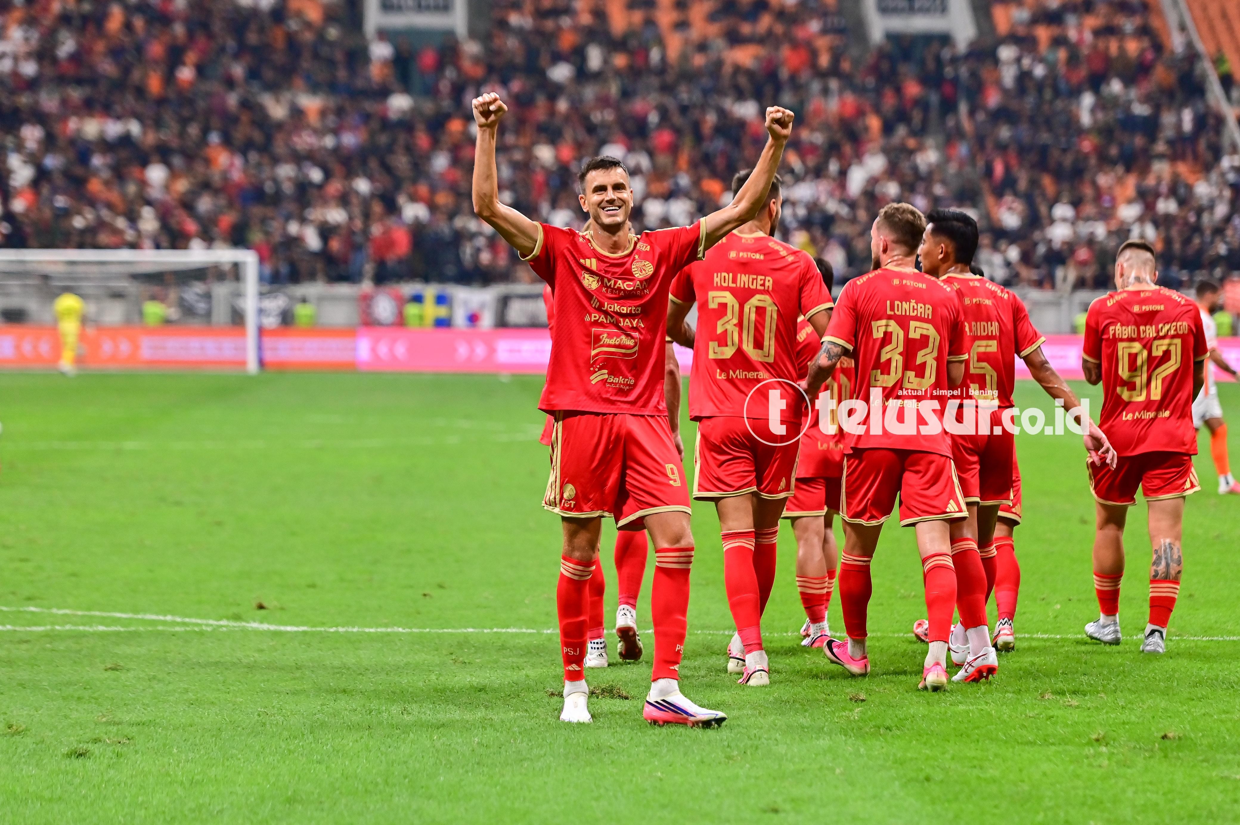Persija Jakarta Menang Telak atas Brisbane Roar 4-0 di JIS