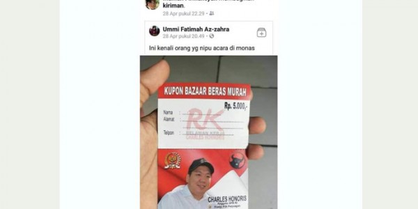 PDIP Bantah Charles Honoris Ikut Seponsori Paket “Sembako Maut” di Monas