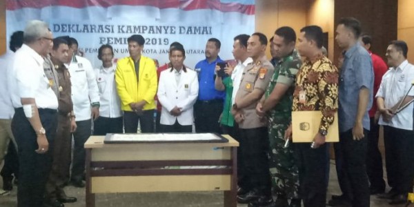 Wali Kota Jakut Ikut Deklarasi Kampanye Pemilu Damai Bebas Isu SARA