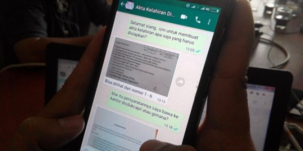 Sekarang Buat Akte Kelahiran Bisa Lewat Whats App