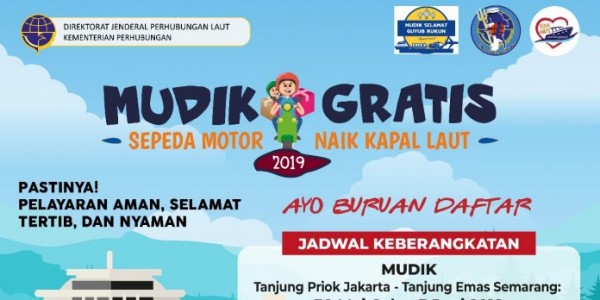 Hubla Tambah Voyage Kapal Mudik Gratis Dengan Sepeda Motor Tahun 2019