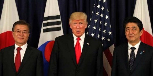 Trump-Moon-Shinzo Bahas Semenanjung Korea