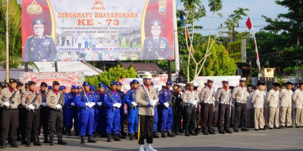 Rayakan Puncak HUT Bhayangkara di Mako Polsek