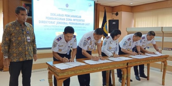 Ditjen Hubla Gelar Deklarasi Zona Integritas Menuju WBK dan WBBM Untuk Perhubungan Laut Yang Lebih Baik