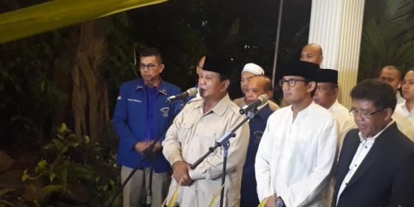 Prabowo Sampaikan Ucapan Terima Kasih pada Pendukung dan Relawan