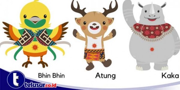 Tiga Maskot Imut Asian Games Hadir di Bandara Jambi