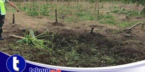 Rudal Pindad Jatuh di Kebun Pepaya Warga