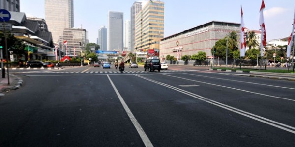 Jalanan Jakarta Terpantau Lancar