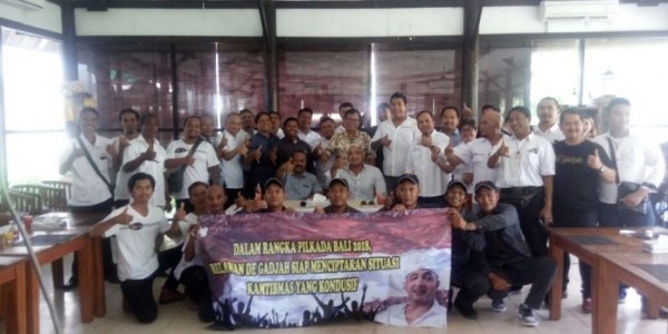 Relawan De Gadjah Komitmen Jaga Pilgub Damai, Siap Kampanye Santun Menangkan Mantra-Kerta