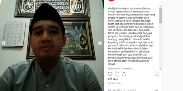 Viral Senam Di Atas Sajadah, Caleg PDIP Ini Minta Maaf