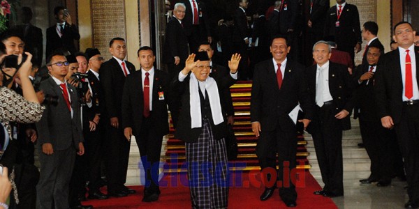 Wakil Presiden Terpilih KH Ma'ruf Amin Hadiri Sidang Tahunan MPR