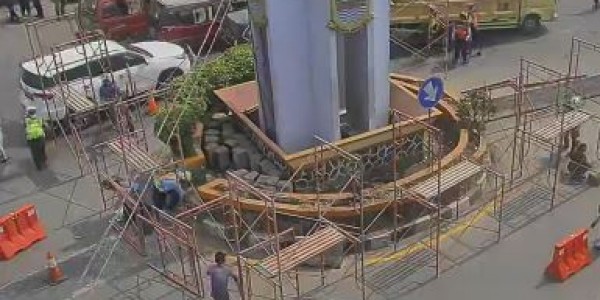 Tugu di Simpang SGC Dibongkar, Polisi Berlakukan Rekayasa Lalin