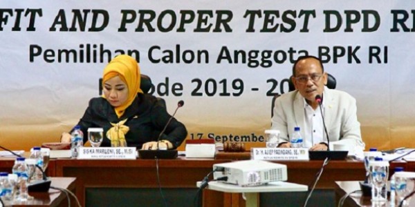 Komite IV DPD RI Segera Putuskan Hasil Fit and Proper Test Calon Anggota BPK RI