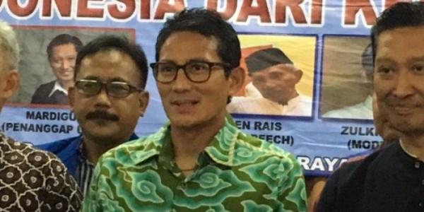 Disinggung Soal Menteri, Sandi: Saya Lagi Jeda Politik
