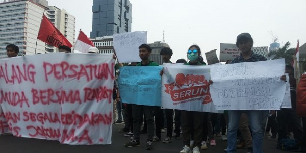 Demo Hari Sumpah Pemuda,  Mahasiswa Kritik Kepemimpinan Jokowi