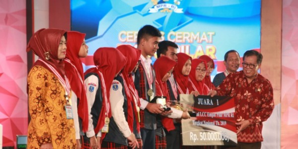 SMAN 1 Tenggarong Juara 1 Nasional LCC Empat Pilar MPR 2019