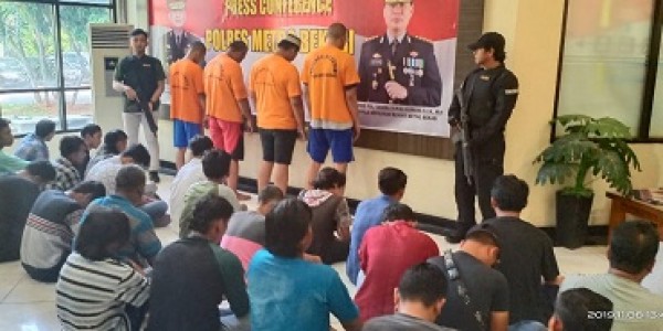Gelar Operasi Pra Sikat, Polres Metro Bekasi Amankan 4 Tersangka Kriminal