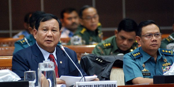 Menhan Prabowo Raker Dengan Komisi I DPR