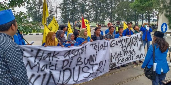Peringati HAM di Pemkab Bekasi, PMII Pelita Bangsa Minta DPRD Selesaikan Kasus Pilar