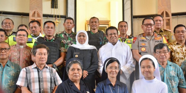 Sambangi Gereja, Tiga Pilar Jawa Timur Pastikan Harmonious Partnership