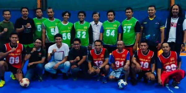 Futsal dan Cangkrukan Penrem 084/Bhaskara Jaya dengan Insan Pers di Surabaya
