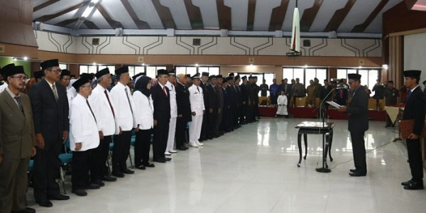 Lantik 259 Pejabat, Bupati Ruhimat Berpesan Tingkatkan Kualitas Pekerjaan