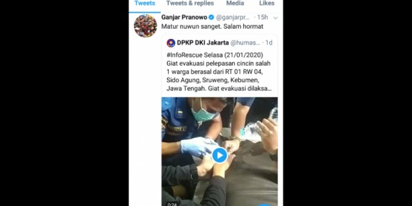 Ganjar Pranowo Ucapkan Terima Kasih ke Damkar DKI