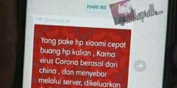Konten Klaim Virus Corona Disebar Lewat HP Xiaomi Mendadak Viral di Medsos