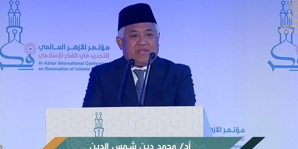 Di Al-Azhar Mesir, Din Syamsuddin Bahas Peran Ormas Islam Dalam Pembangunan di Indonesia