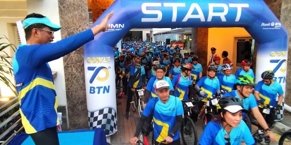 BTN Gelar Gowes 70 KM Pada Puncak HUT Ke 70
