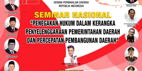 DPD RI Alan Gelar Seminar Pencegahan KKN Pada Penyelenggaraan Pemda