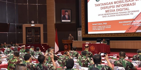 164 Pejabat Penerangan TNI Terima Pembekalan Strategi Opini Publik