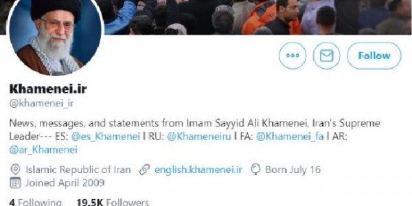 Twitter Blokir Akun Milik Pemimpin Tertinggi Iran Ali Khamenei