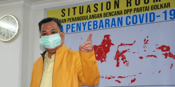 Waketum Golkar Roem Kono : Partai Golkar Terus Membantu Pemerintah Lawan Covid- 19