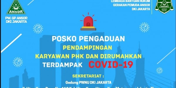 Anggota DPRD DKI Dukung LBH Ansor DKI Bantu Pekerja Terdampak Covid-19