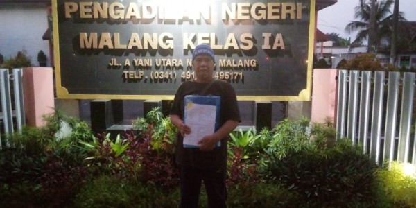 Indra Azwan Menggugat Negara Di PN Malang untuk Menagih Keadilan Kasus Kusam Tabrak Lari Sang Buah Hati