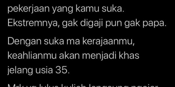 Sudjiwo Tedjo Tekankan Asah Keahlianmu Sampai Usia 35, Ini Alasannya
