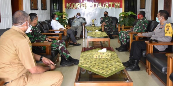 Danrem 174/ATW Terima Kunjungan Bupati Merauke