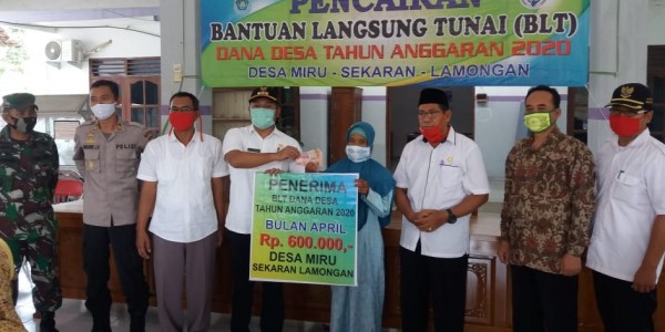 BLT Buat Warga Sekaran Lamongan Disalurkan