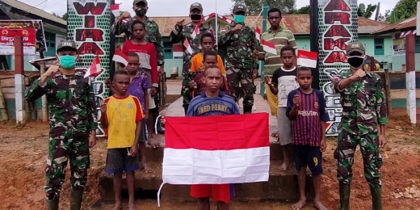 Pupuk Jiwa Nasionalisme di Tanah Papua, Satgas pamtas Ajarkan Wawasan Kebangsaan