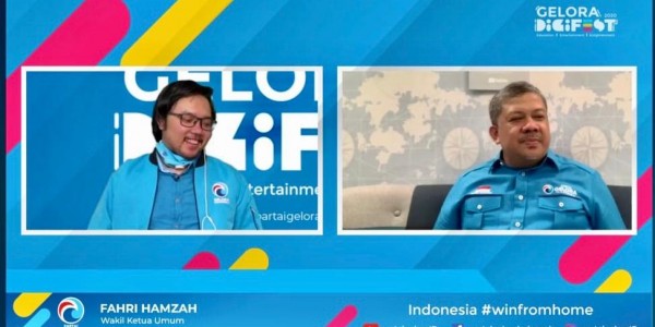 Buka GELORA DIGIFEST 2020, Fahri Hamzah: Partai Gelora Siapkan Darah Segar