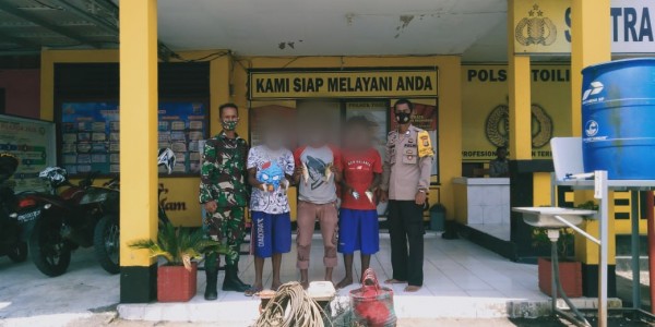 Diduga Ilegal Fising, TNI-Polri Ringkus Pembom Ikan