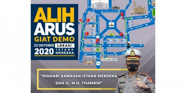 Polisi Kembali Alihkan Arus Lalu Lintas di Sekitar Istana Merdeka