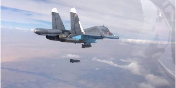 Jet Tempur Rusia Bombardir Markas Teroris Legiun Sham di Suriah