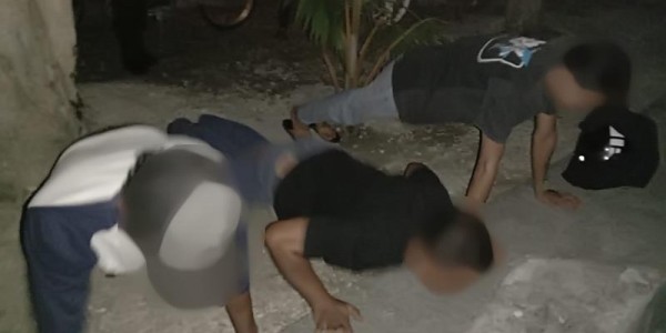 Teguk Miras di Pinggiaran Pantai, Tiga Pemuda Luwuk Dihukum Push Up Polisi