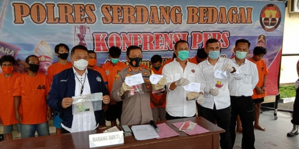 Sepekan, Polres Sergai Paparkan 13 Tersangak Kasus Narkoba dan Perjudian